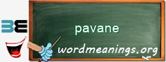 WordMeaning blackboard for pavane